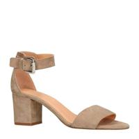 Manfield suède sandalettes beige