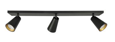 HighLight spot Petunia 3 lichts 65 cm - zwart / goud