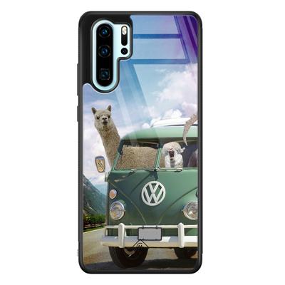 Huawei P30 Pro glazen hardcase - Lama adventure