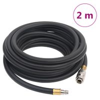 Luchtslang hybride 0,6'' 2 m rubber en pvc zwart - thumbnail