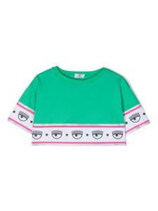 Chiara Ferragni Kids t-shirt en coton à logo imprimé - Vert