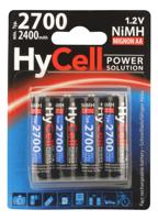 HyCell Oplaadbare batterij | NiMH | mignon AA | Typ | 2700 mAh (min. 2400 mAh) | 1,2 V | 4 stuks - 5030682 5030682