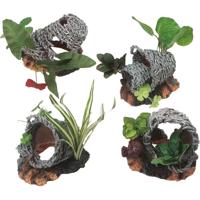 Terrarium decoratie Mand met Planten
