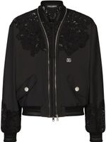 Dolce & Gabbana veste bomber à patch logo - Noir