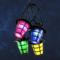 KONSTSMIDE Lantaarnlichtset met 20 peertjes meerkleurig