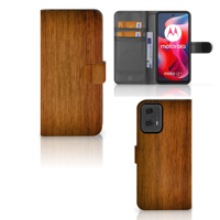 Motorola Moto G24 | G04 | G24 Power Book Style Case Donker Hout - thumbnail