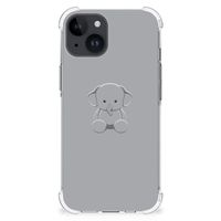 iPhone 15 Plus Stevig Bumper Hoesje Grijs Baby Olifant - thumbnail