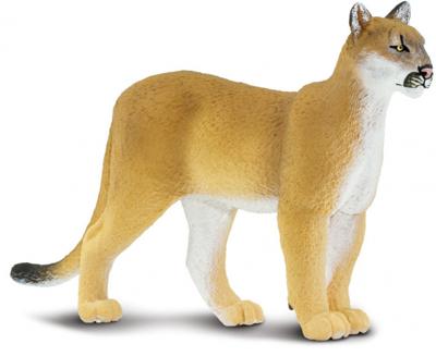 Safari speelgoed floridapanter junior 22,4 cm geel/wit