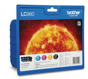 Brother LC-980VALBP inktcartridge 4 stuk(s) Origineel Zwart, Cyaan, Magenta, Geel