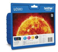 Brother LC-980VALBP inktcartridge 4 stuk(s) Origineel Zwart, Cyaan, Magenta, Geel - thumbnail