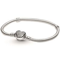 Pandora Disney 599299C01 Armband Mickey Mouse Heart Clasp zilver-zirconia 16 cm - thumbnail