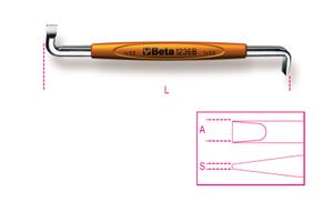 Beta Haakse schroevendraaiers voor sleufschroeven 1236B 1,2X8 - 012360204