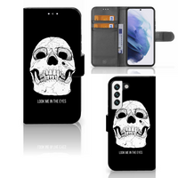 Telefoonhoesje met Naam Samsung Galaxy S22 Skull Eyes - thumbnail