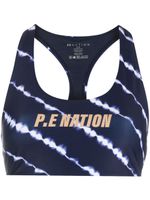 P.E Nation brassière de sport à motif tie-dye - Bleu