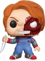 Child´s Play POP! Movies Vinyl (Exc) Figure Chucky Half (BD) 9cm - thumbnail