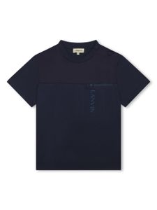 Lanvin Enfant t-shirt en coton à logo imprimé - Bleu