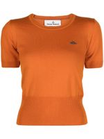 Vivienne Westwood haut en laine vierge à logo Orb brodé - Orange