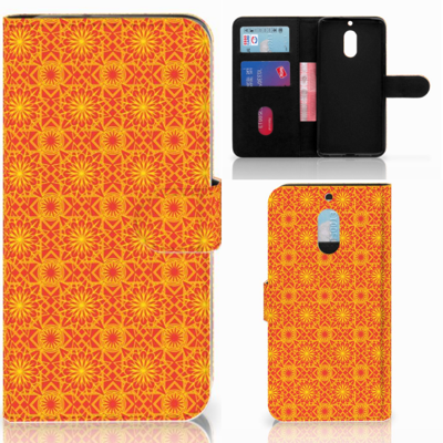 Nokia 6 Telefoon Hoesje Batik Oranje Nokia 6 Telefoon Hoesje Batik Oranje