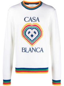 Casablanca pull Heart Boucle en laine mélangée