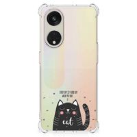 OPPO A98 Stevig Bumper Hoesje Cat Good Day