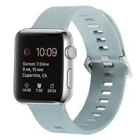 By Qubix - Siliconen bandje met motief - Emerald Green - Compatible met Apple Watch 38mm / 40mm / 41mm / 42mm - Compatible Apple watch bandjes