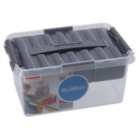 Sunware Q-Line Multi Opbergdoos, Transparant Metallic, 6 Liter