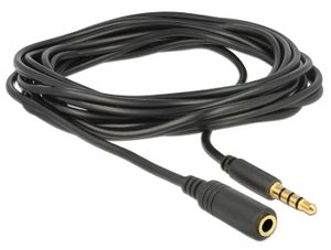 Delock 84668 Stereo Jack Verlengkabel 3,5 mm 4-pins male naar female 3 m zwart