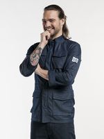 Chaud Devant 286 Parka Blue Denim Stretch Koksbuis - thumbnail