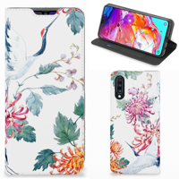 Samsung Galaxy A70 Hoesje maken Bird Flowers