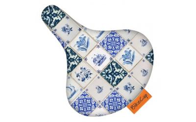 Bikecap Zadeldek Delft Blue Tiles Bikecap Zadeldek Delft Blue Tiles