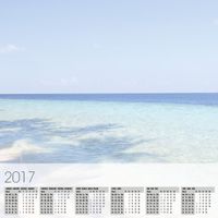 Sigel HO470 Bureau onderlegger Beach 3-jaarskalender Meerdere kleuren (b x h) 595 mm x 410 mm - thumbnail