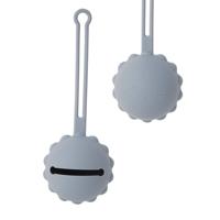 Dutsi - Welpje Serie - Siliconen Fopspeenhouder met Leeuwen Ontwerp - Pastelblauw