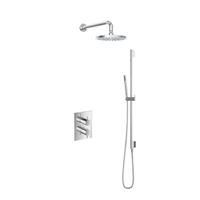 Hotbath Get Together IBS2A Regendoucheset inbouw - 35cm wandarm - 20cm ronde hoofddouche - staafhanddouche glijstang - chroom IBS2ACR7