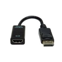 Value 12.99.3139 DisplayPort-kabel DisplayPort / HDMI Adapterkabel DisplayPort-stekker, HDMI-A-bus 0.15 m Zwart - thumbnail