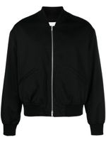 Jil Sander veste bomber en laine à fermeture zippée - Noir