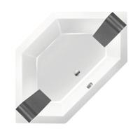 Ligbad Inbouw Xenz Society 145 Hoekbad 1-2 Persoons Duobad 145x145x50cm Acryl Wit Hoogglans met Poten