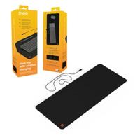 ZAGG Draadloze oplaadmat, 10 W snel opladen, meerdere apparaten, geïntegreerde USB-C-kabel, hoogwaardig viltmateriaal, zwart