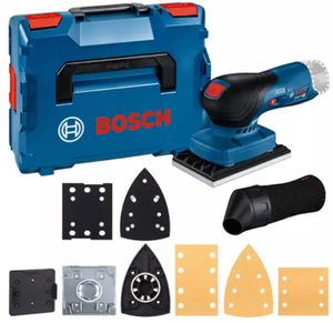 Bosch Blauw GSS 12V-13 | Accu Vlakschuurmachine | 12V | Zonder accu&apos;s en lader | Incl. accessoireset | In L-boxx 136 - 06019L0001