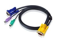 Aten 2L5203P toetsenbord-video-muis (kvm) kabel Zwart 3 m