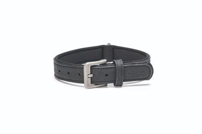 Beeztees Balacron Ax kunstleer zwart halsband hond 38-48cm x 25mm Beeztees Balacron Ax kunstleer zwart halsband hond 38-48cm x 25mm