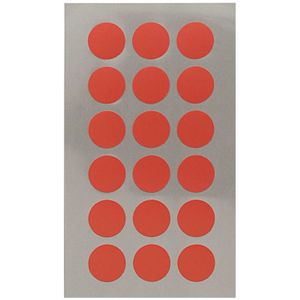 72x Stippen stickers rood 15 mm   -