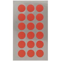 72x Stippen stickers rood 15 mm   - - thumbnail