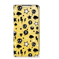 Mobiel BookCase Samsung Galaxy S22 Punk Geel