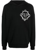 Philipp Plein hoodie Chrome à logo imprimé - Noir