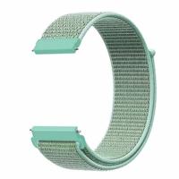 By Qubix - Compatible met Garmin Forerunner 55/245 / 645 - Sport Loop nylon bandje - Mintgroen - Compatible Garmin bandje - Bandbreedte: 20mm