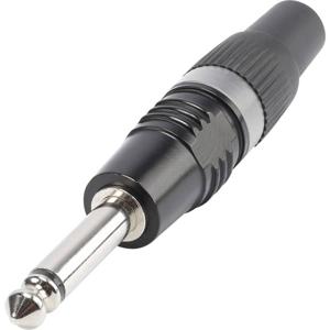 Hicon HI-J63MP-B Jackplug 6.35 mm Stekker, recht Aantal polen: 2 Mono Zwart 1 stuk(s)