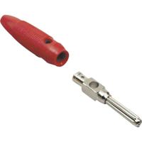 BKL Electronic 072180 Pluimstekker Stekker, recht Stift-Ø: 4 mm Rood 1 stuk(s)