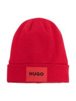 HUGO KIDS bonnet à patch logo - Rouge - thumbnail