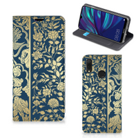 Huawei Y7 hoesje Y7 Pro (2019) Smart Cover Beige Flowers