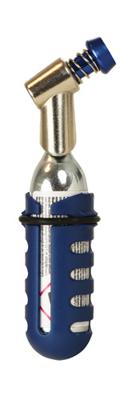 Dresco Co2 pomp met 16 gram Co2 patroon staal zilver 2 delig Dresco Co2 pomp met 16 gram Co2 patroon staal zilver 2 delig